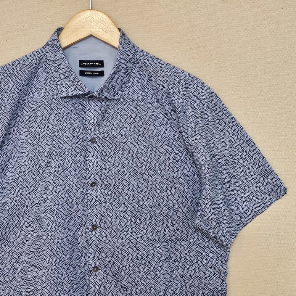 Zachary Prell S/S Stretch Dress Shirt L